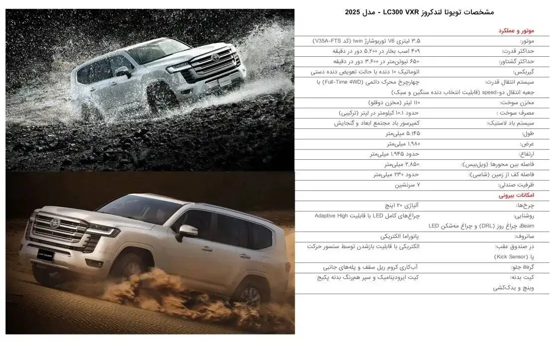 عکس| پس از سال ها، تویوتا لندکروزر 300 با این مشخصات به ایران می آید