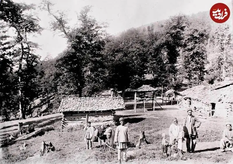 عکس| سفر به تاریخ؛ منظرۀ یک روستا در گیلان در دوران قاجار