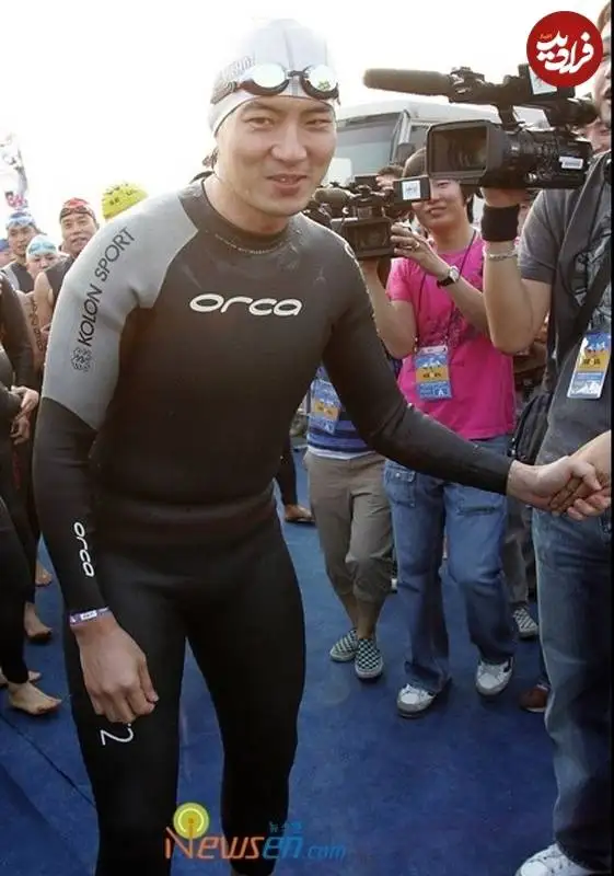 عکس| سفر زمان؛ «جومونگ» در 37 سالگی در حال شرکت در مسابقۀ ورزشی «سه گانه»