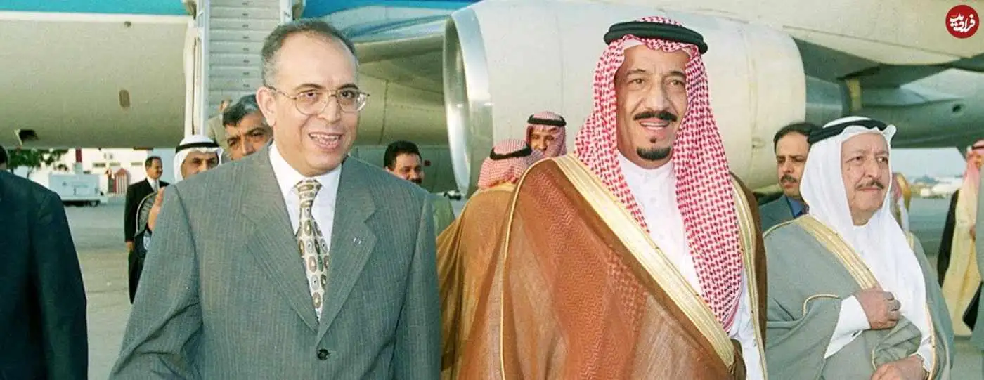 عکس| سفر در زمان؛ «ملک سلمان پادشاه عربستان» در فرودگاه تونس؛ سال 1378