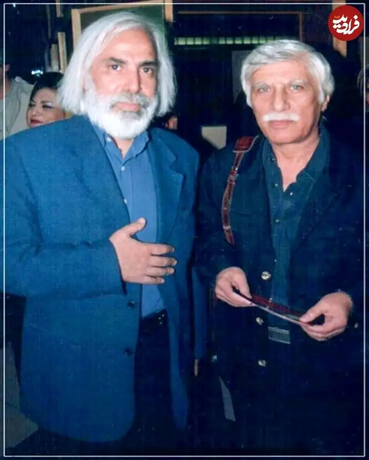 عکس| سفر در زمان؛ «بابک بیات» در کنار «بهرام بیضایی» در یک مراسم؛ دهه 70