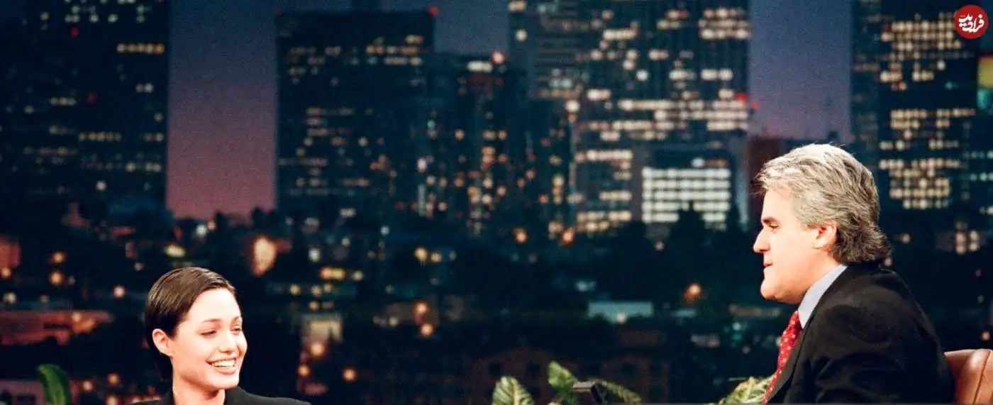 عکس| سفر در زمان؛ «آنجلینا جولی» در برنامه امشب با جی لنو؛ سال 1376