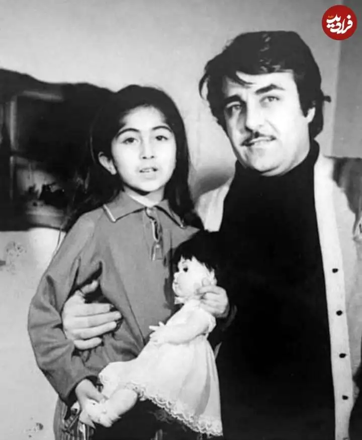 عکس| سفر در زمان؛ «لیلا فروهر» در کودکی و در کنار علی آزاد؛ اواسط دهه 40