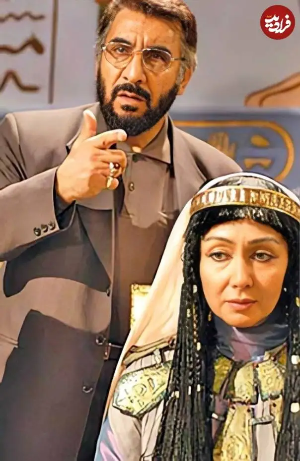 عکس| سفر در زمان؛ «زلیخا و فرج الله سلحشور» در پشت صحنه سریال یوسف پیامبر؛ دهه 80