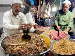 (ویدئو) غذای خیابانی در پاکستان؛ فرایند پخت واوایشکا با گوشت ساطوری بره