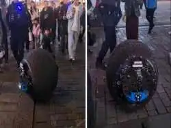 (عکس) این روبات قل می خورد و مجرمان را دستگیر می کند!