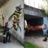 تصاویر؛ هنر خیابانی؛ 8 نقاشی دیواری خلاقانه که یادآور فیلم های ترسناک هستند