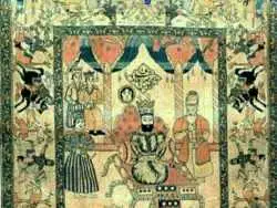 عکس؛ فرش دستباف و هزارساله با نقش تاجگذاری نادرشاه