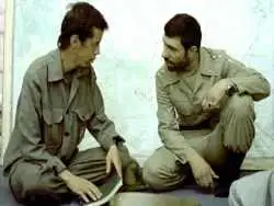 عکس؛ سفر در زمان؛ «شهید حسن باقری» در کنار صدها مین در جبهه؛ سال 1360