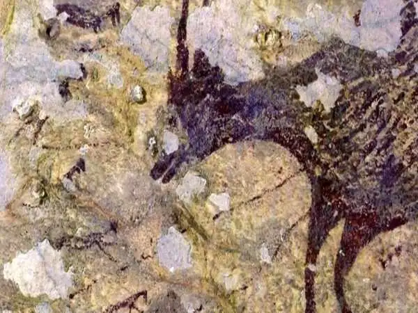 نقاشی 44 هزارسالۀ «انسان های شکارچی دُم دار» در یک غار پیدا شد