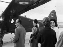 عکس؛ سفر در زمان؛ «محمدرضا پهلوی در حال پرواز با یک هواپیمای ملخی»؛ سال 38