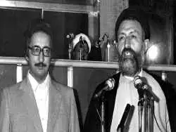 عکس؛ سفر در زمان؛ «بنی صدر، آیت الله طالقانی، شهید بهشتی و هاشمی رفسنجانی» در سنندج؛ سال 58