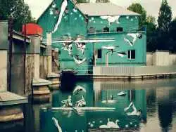 تصاویر؛ هنر خیابانی؛ نقاشی خلاقانه ای که باید آن را در «رودخانه» تماشا کرد