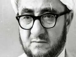 عکس؛ سفر در زمان؛ «محمدصادق خلخالی در کنار امام خمینی»؛ سال 1343