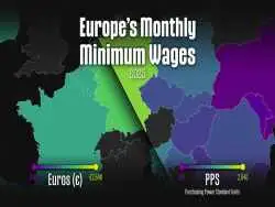 کدام کشورهای اروپایی بیشترین و کمترین دستمزد ماهانه را دارند؟ + جدول