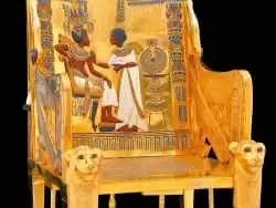 تصاویر؛ صندلی طلایی توت عنخ آمون؛ گنج 3300 ساله مصر که با طلا و عشق ساخته شد و باشکوه ترین عتیقه دنیاست
