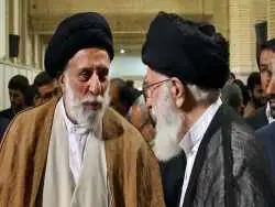 عکس؛ سفر به تاریخ؛ «سید هادی خامنه ای، برادر رهبر انقلاب» در جوانی در کنار «ضرغامی»؛ دهۀ 60