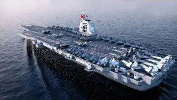 تصاویر؛ چین دومین ابرقدرت هوایی در دریا با ناو فوجیان و جنگنده j-35