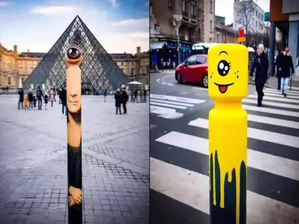 تصاویر؛ هنر خیابانی؛ خلاقیت هنرمند فرانسوی که جانوران «تک چشم» را به خیابان می آورد