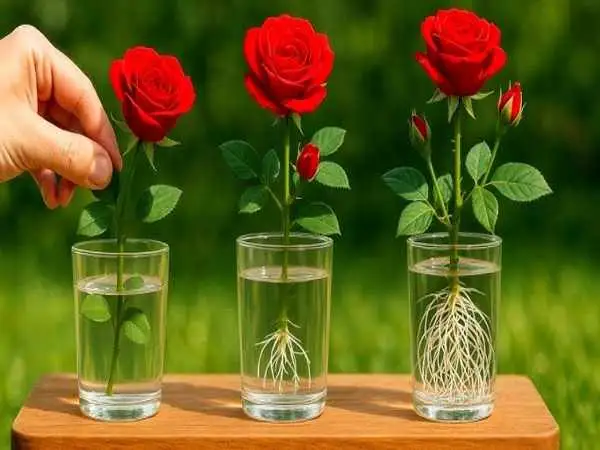 روش پرورش گل رز از یک شاخه با یک لیوان