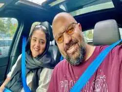 عکس؛ سفر در زمان؛ «علی اوجی و نرگس محمدی» در مراسم عقدشان؛ سال 1396