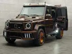 تصاویر| مرسدس بنز g کلاس منصوری، با درهای رولزرویس و نوشته عربی