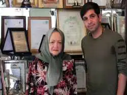 عکس| سفر در زمان؛ «شهلا ریاحی در کنار احمد قدکچیان»؛ سال 1332