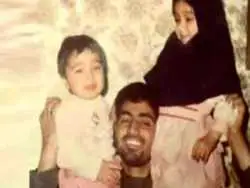 عکس| سفر زمان؛ «دختر سردار سلیمانی» در مراسم ترحیم «محمد کاسبی»